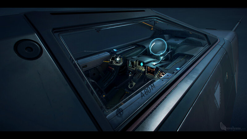 Futuristic Vehicle Cockpit — Black