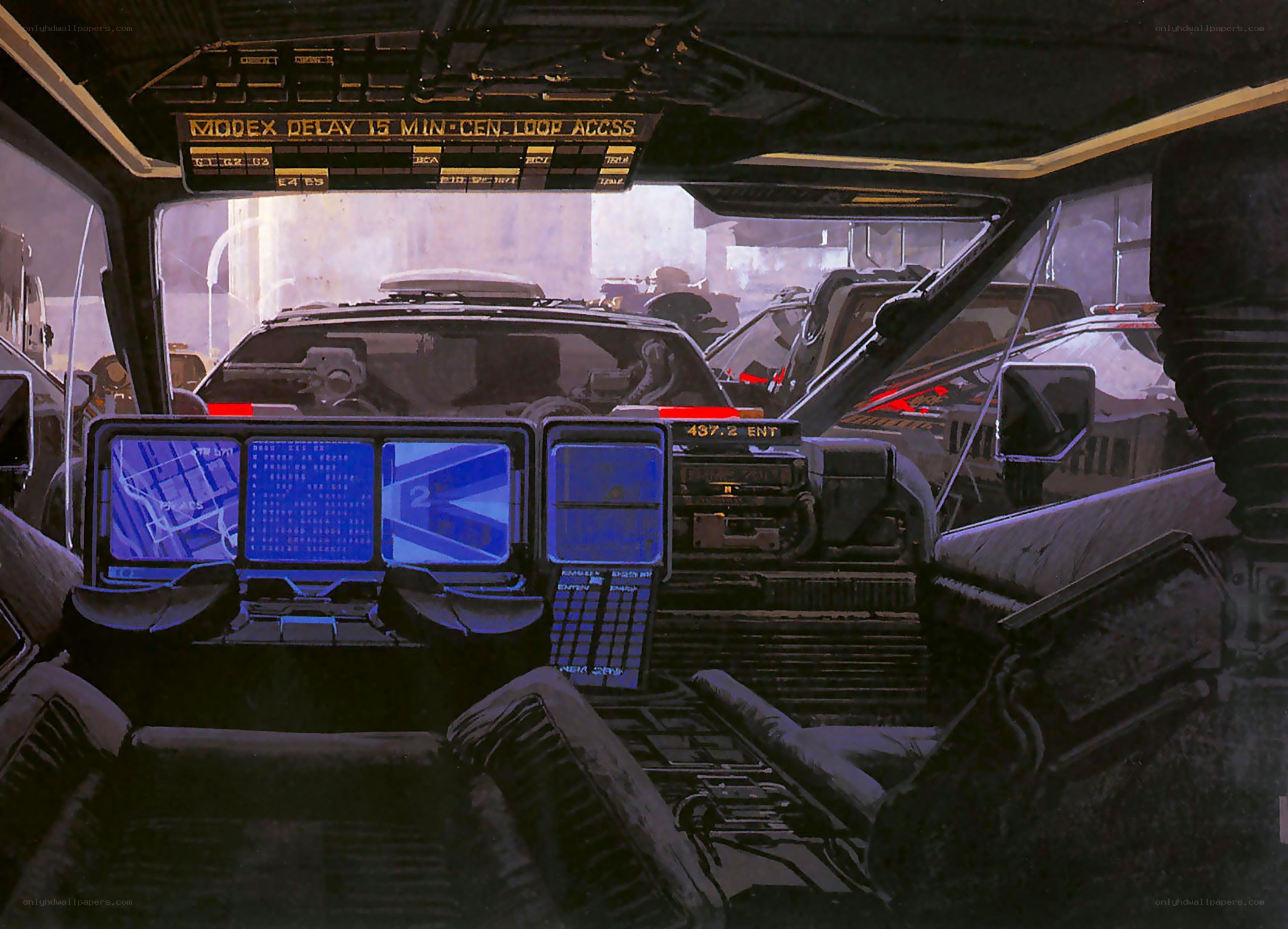 futuristic vehicle cockpit