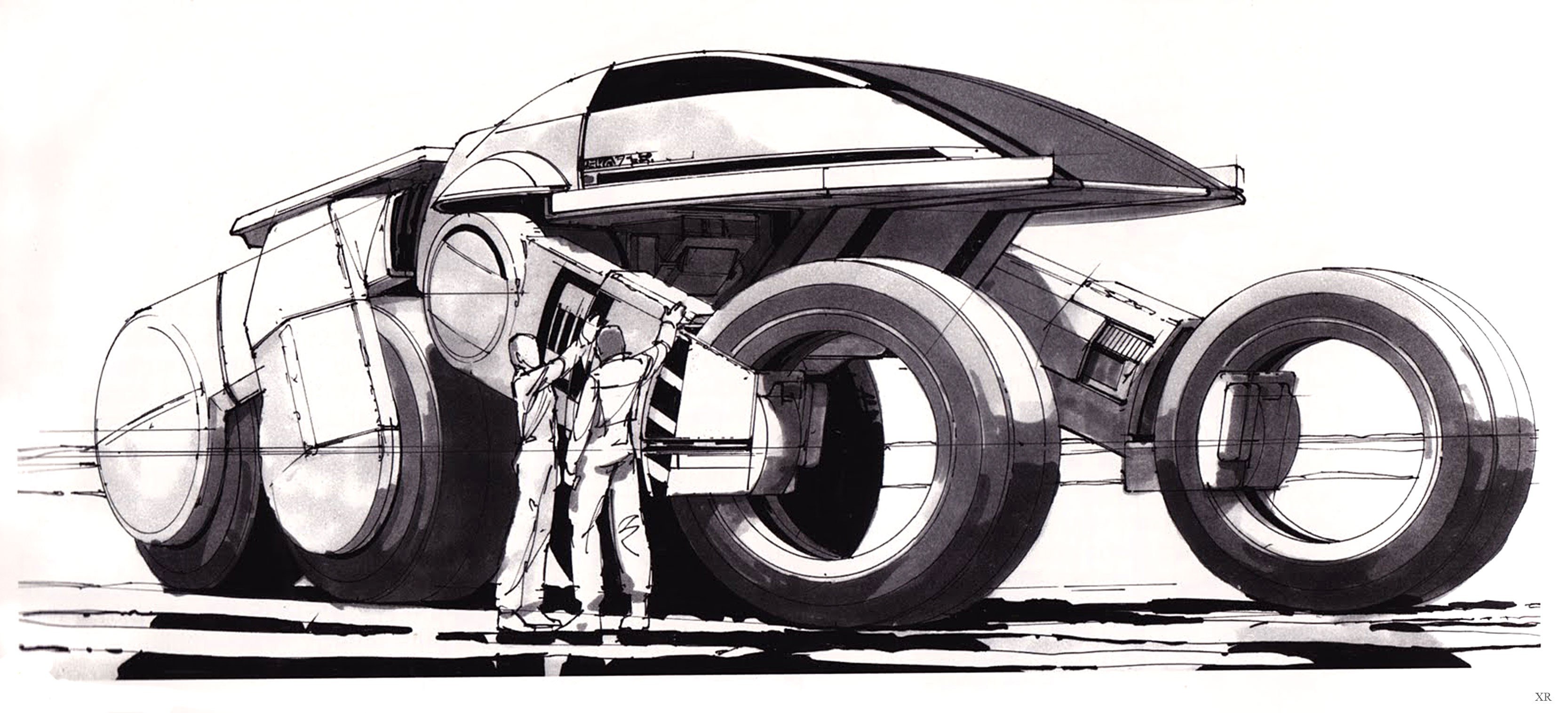 Futuristic vehicle concept art