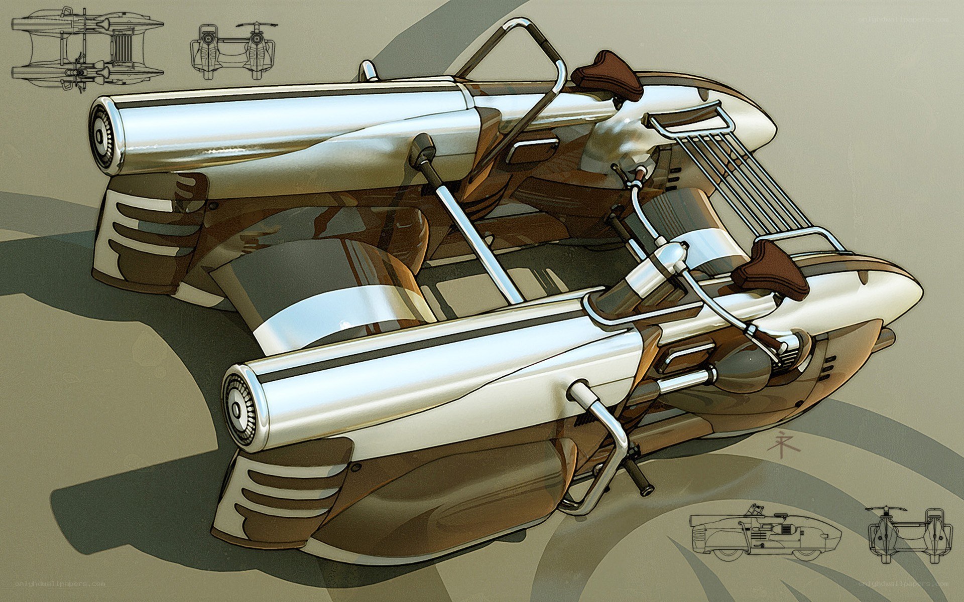 Futuristic vehicle concept art