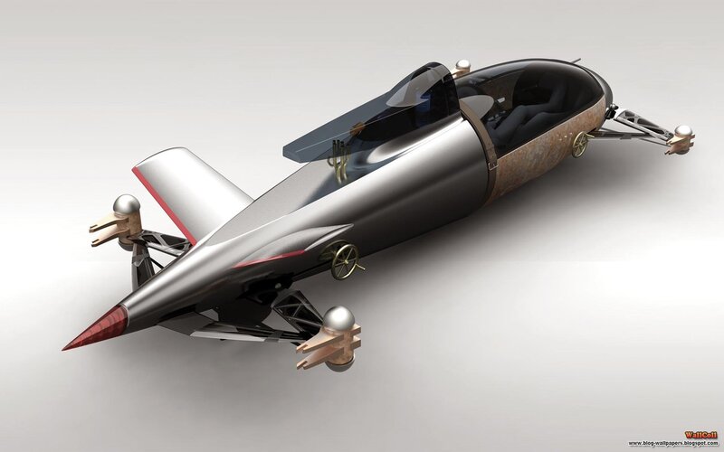 Futuristic Vehicle Concept — Silver