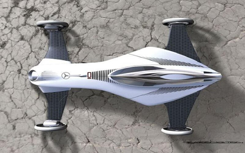 Futuristic Vehicle Concept — White
