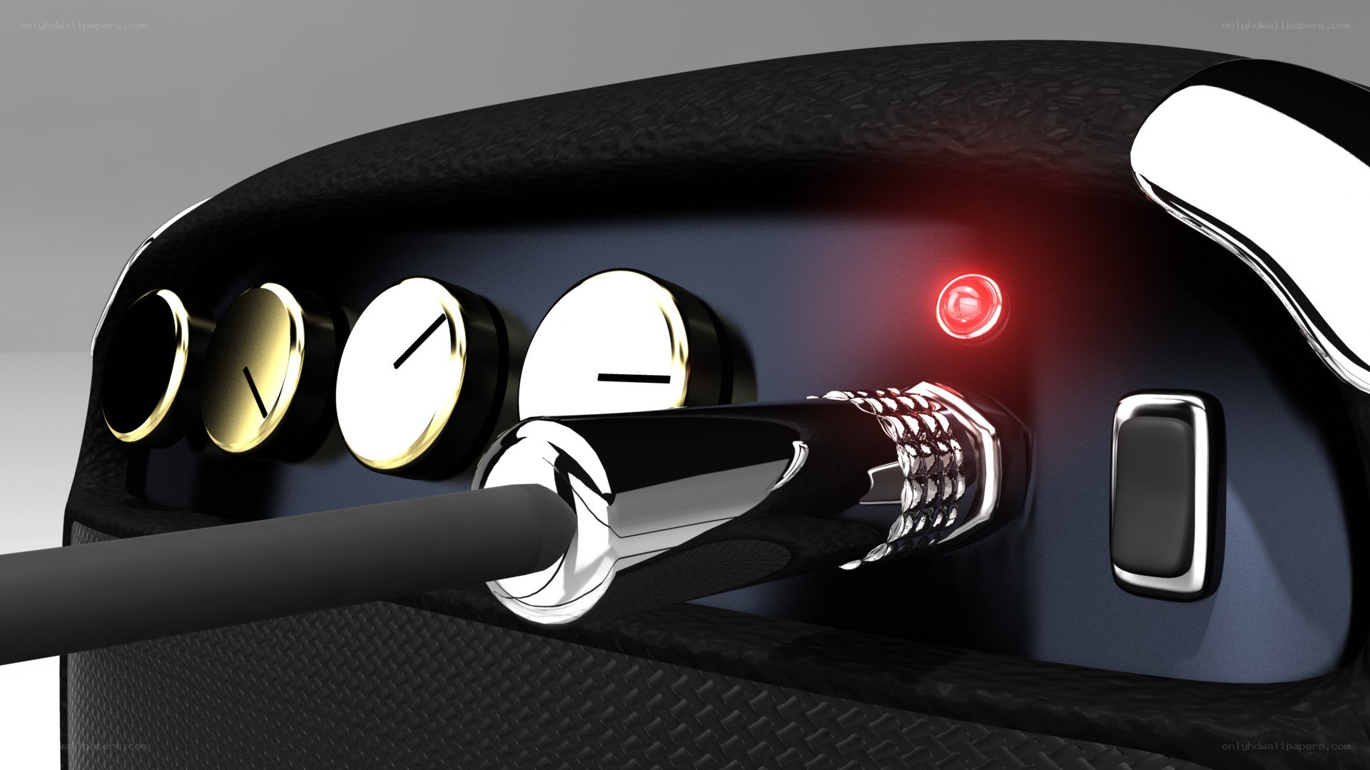 futuristic vehicle control panel