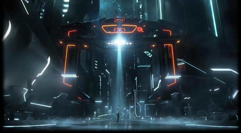 Futuristic Vehicle in Corridor