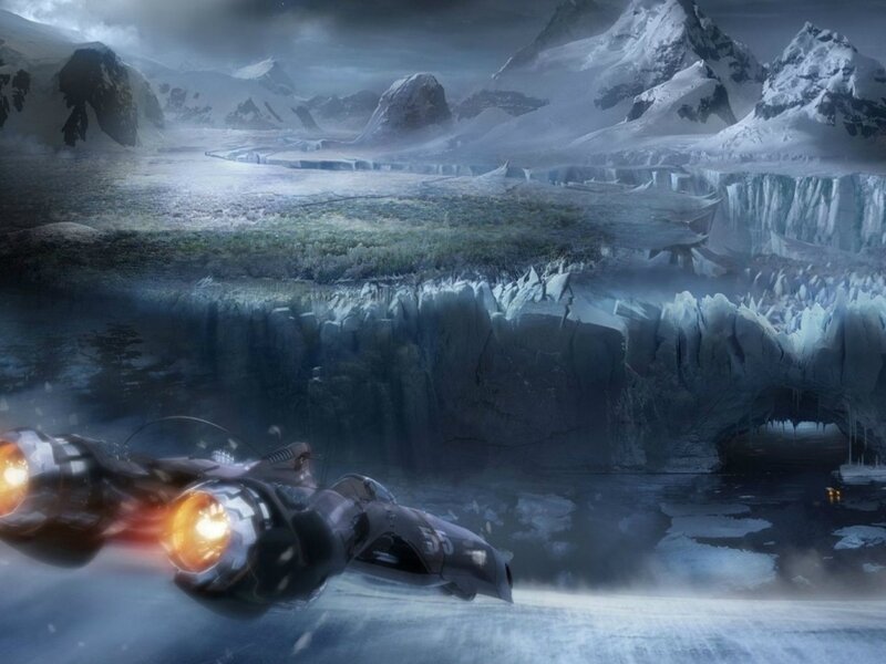 Futuristic Vehicle in Ice