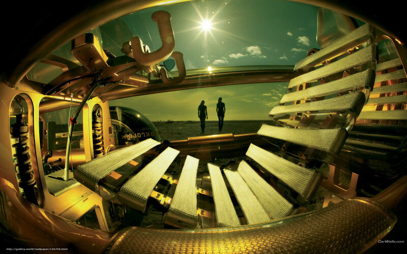 futuristic vehicle interior view
