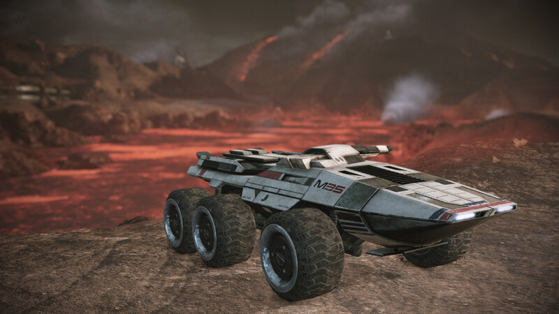 Futuristic Vehicle on Alien Planet — Gray