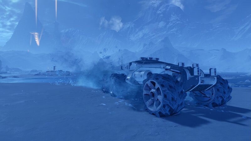 Futuristic Vehicle on Ice