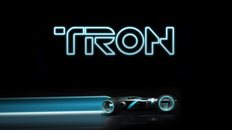 Futuristic Vehicle on Track — Black