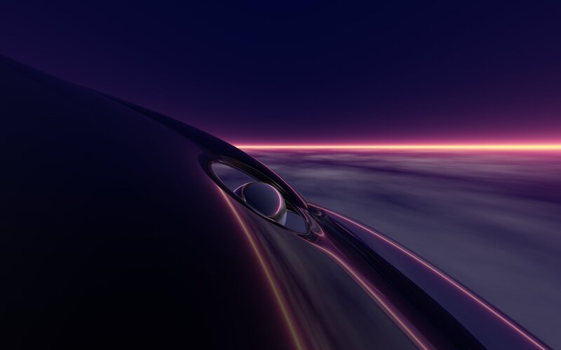 Futuristic Vehicle — Purple, Dramatic