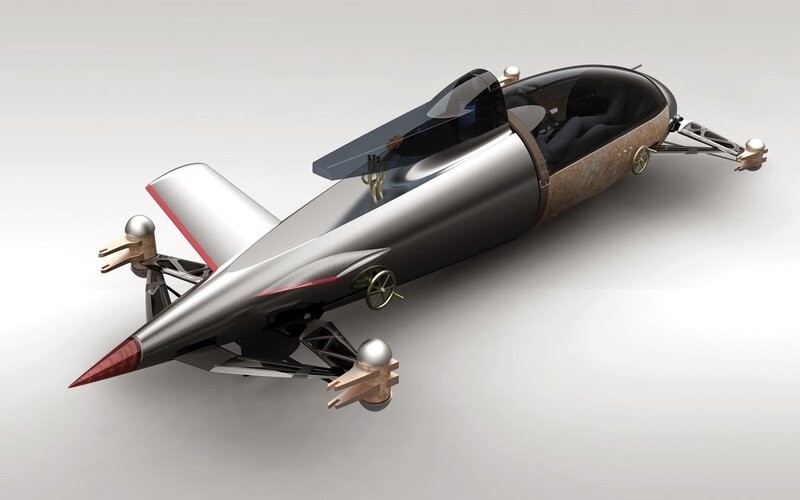 Futuristic Vehicle — Silver, Neutral, 3d Render