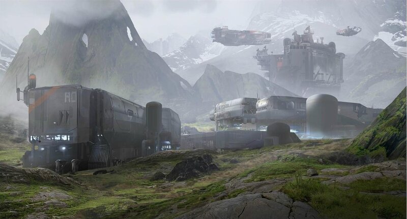 Futuristic Vehicles in Mountains