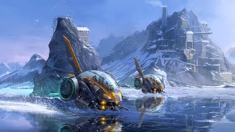 Futuristic Vehicles on Ice