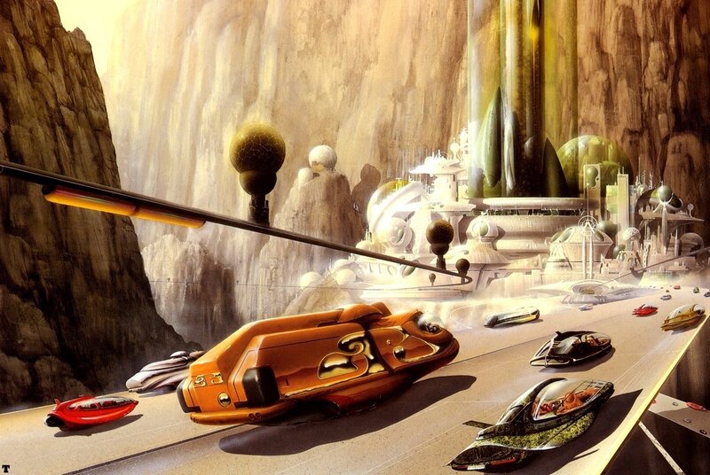 Futuristic Vehicles on Road