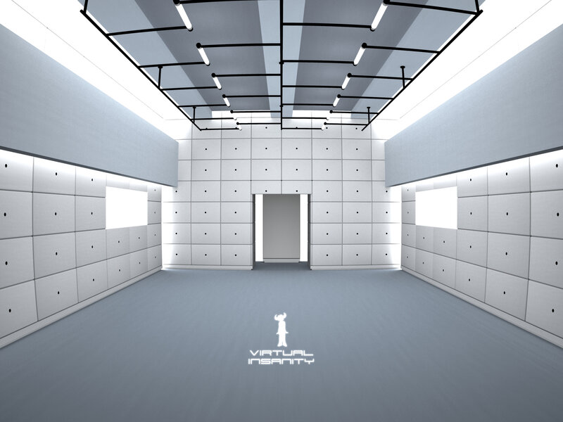 futuristic virtual room