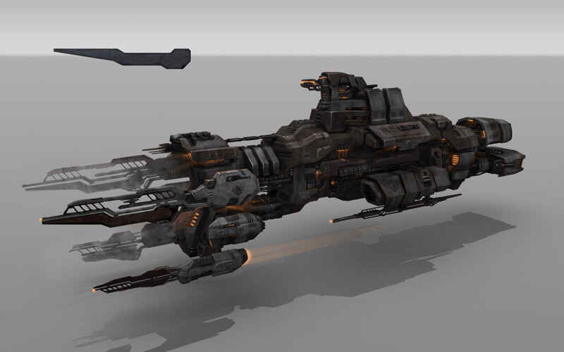 futuristic warship concept