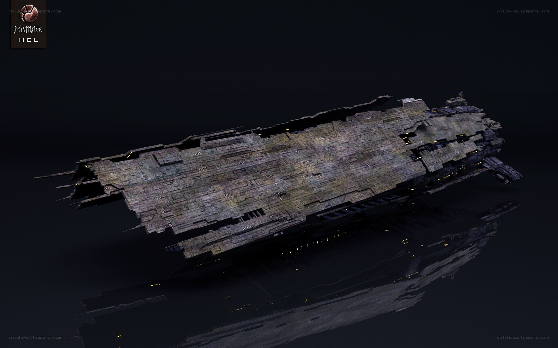 futuristic warship model