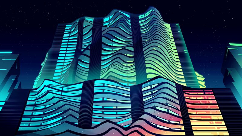 Futuristic Wavy Buildings