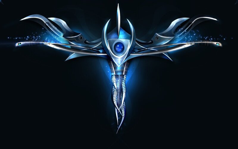 Futuristic Weapon Design — Blue, Dramatic, Night