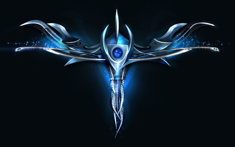Futuristic Weapon Design — Blue