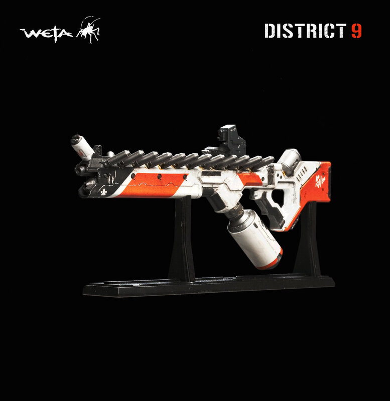 Futuristic Weapon Model — Black, Dramatic