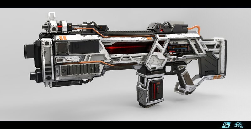 Futuristic Weapon — White