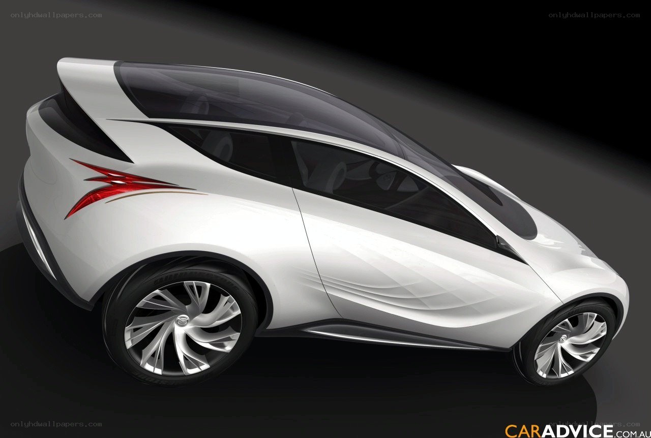 futuristic white concept car