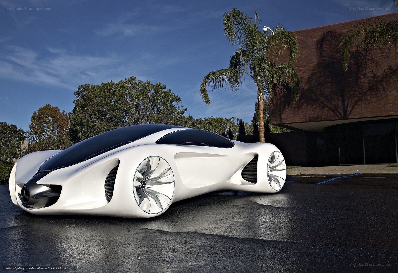 futuristic white concept car