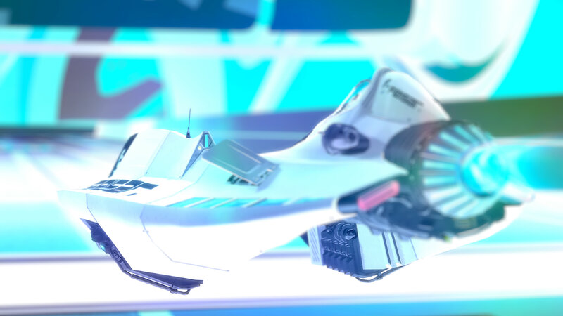 futuristic white spaceship
