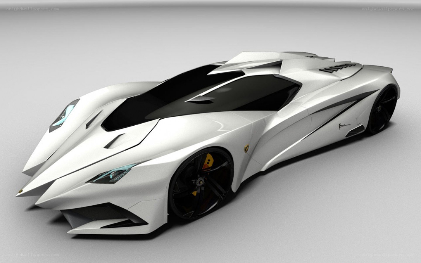 futuristic white sports car