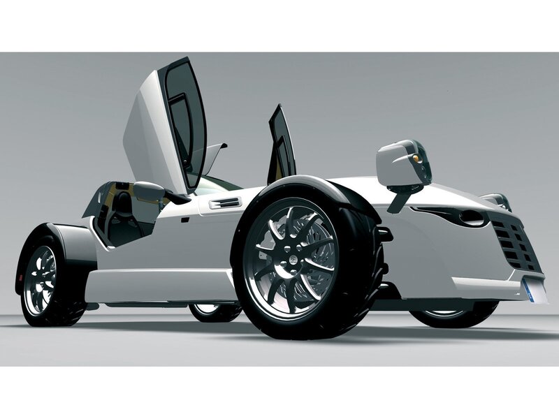 futuristic white sports car