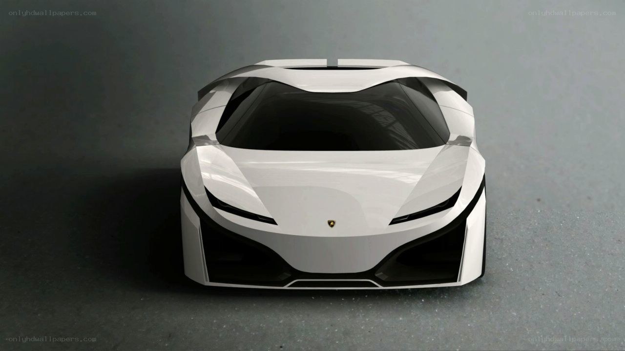 futuristic white sports car