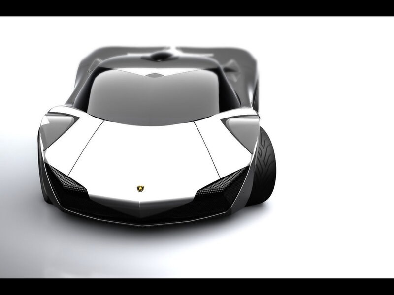 futuristic white sports car
