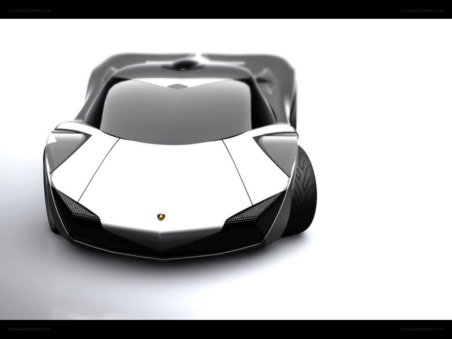 futuristic white sports car