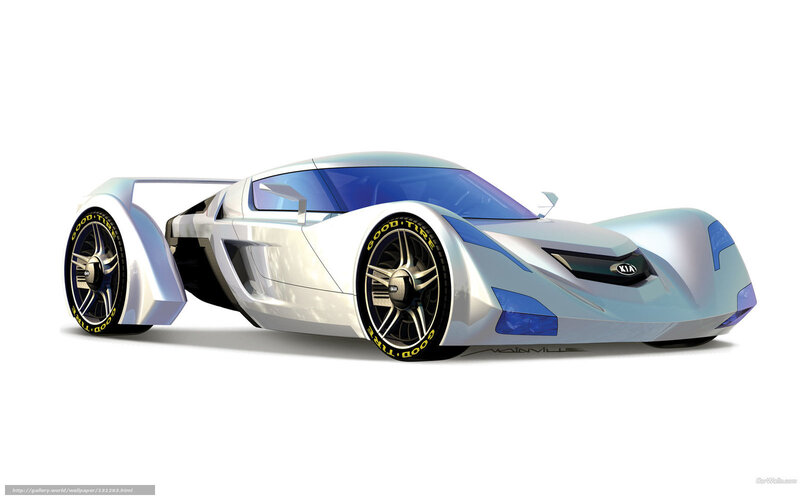 Futuristic White Sports Car — Sleek