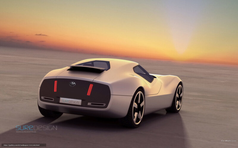 Futuristic white sports car