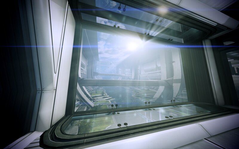 futuristic window view