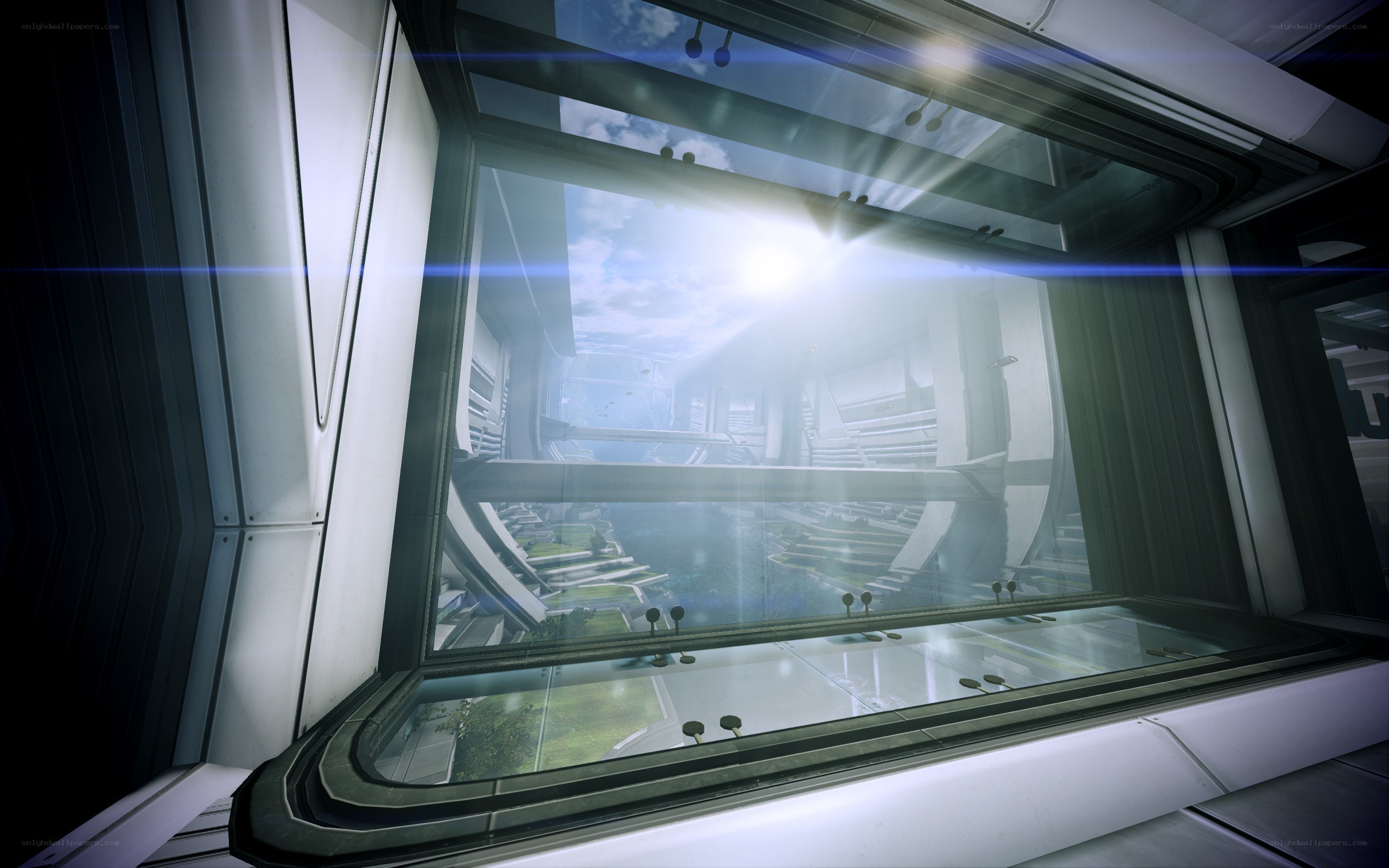 futuristic window view