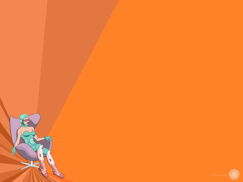 futuristic woman in chair