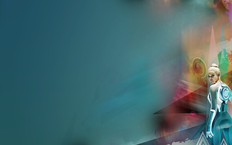 futuristic woman in digital art