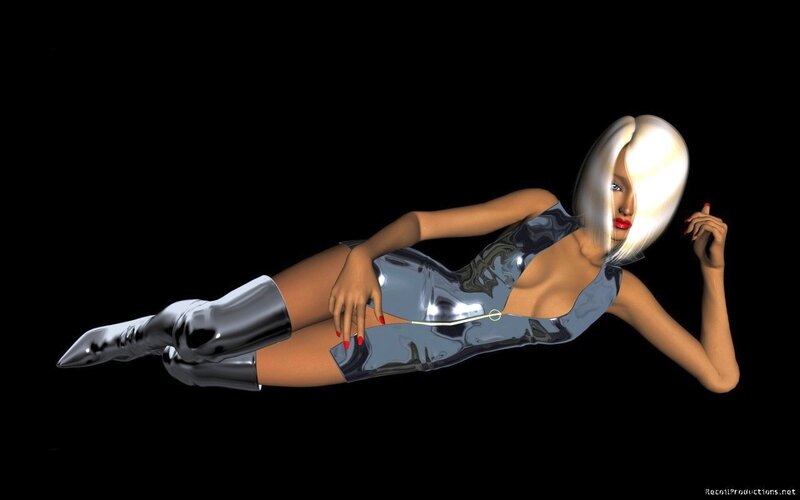 futuristic woman in silver outfit