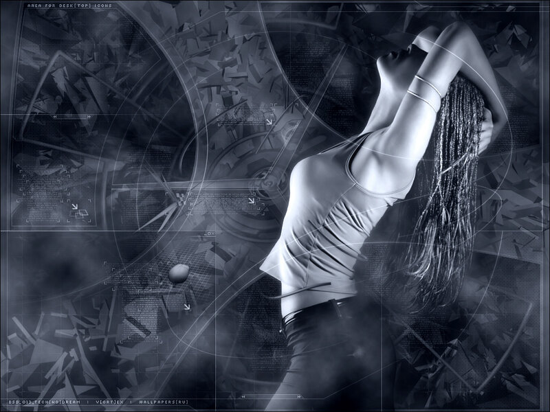 futuristic woman with tech overlay
