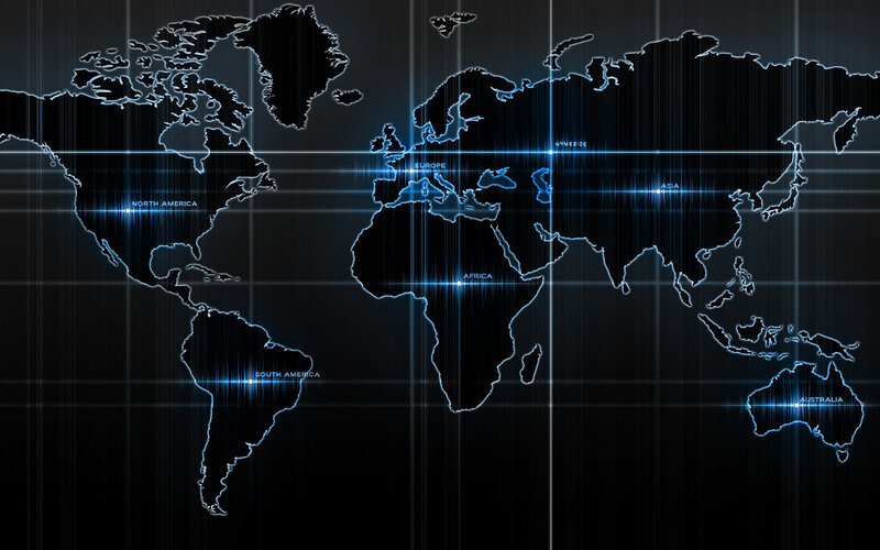 futuristic world map