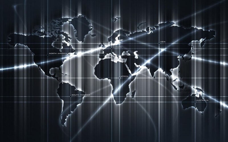 futuristic world map