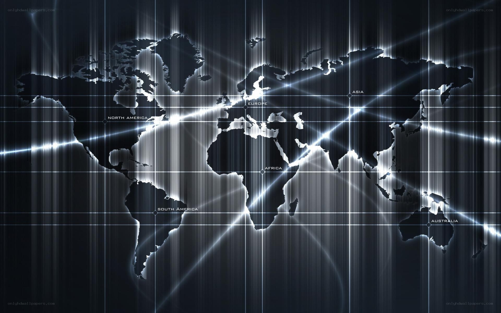 futuristic world map