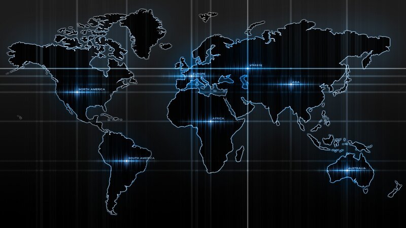 futuristic world map