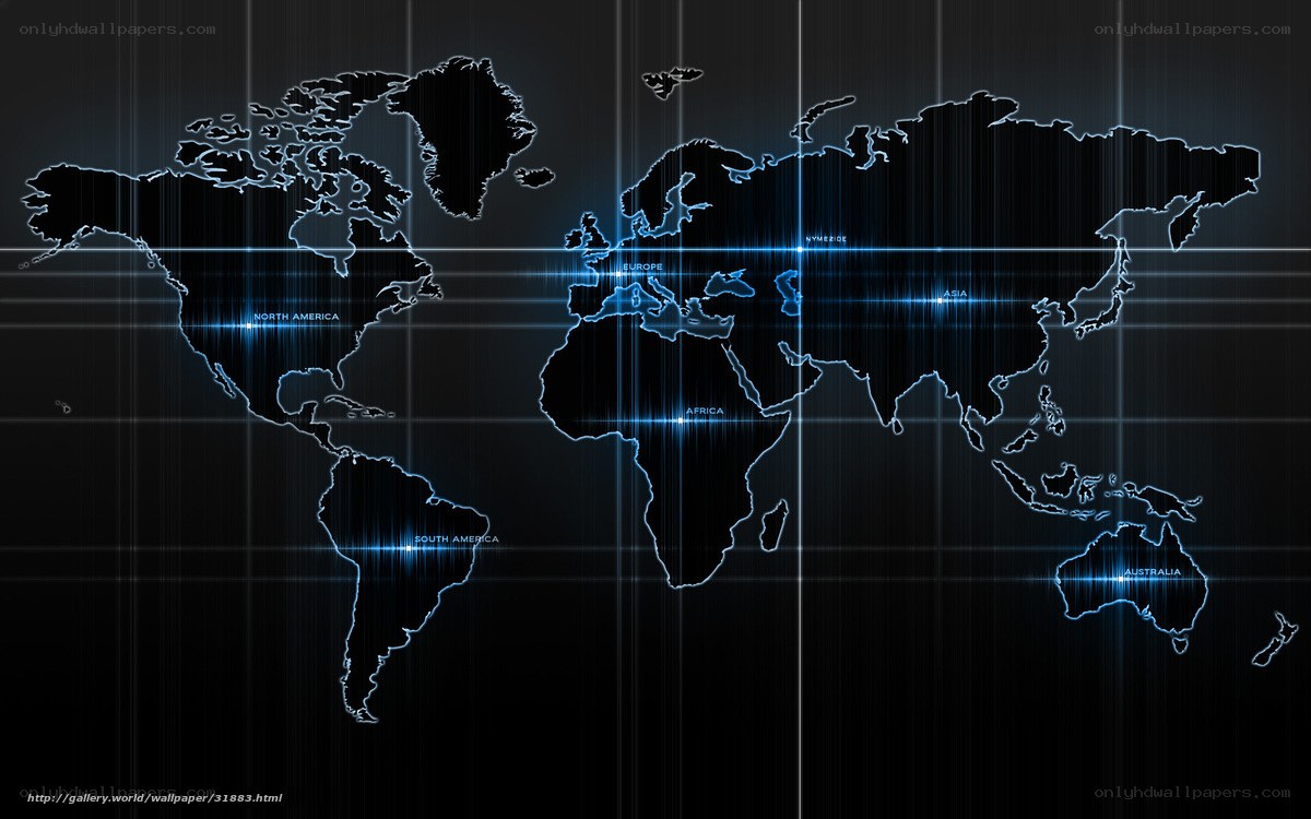 futuristic world map