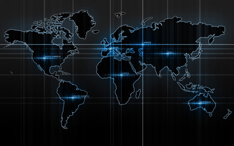 futuristic world map
