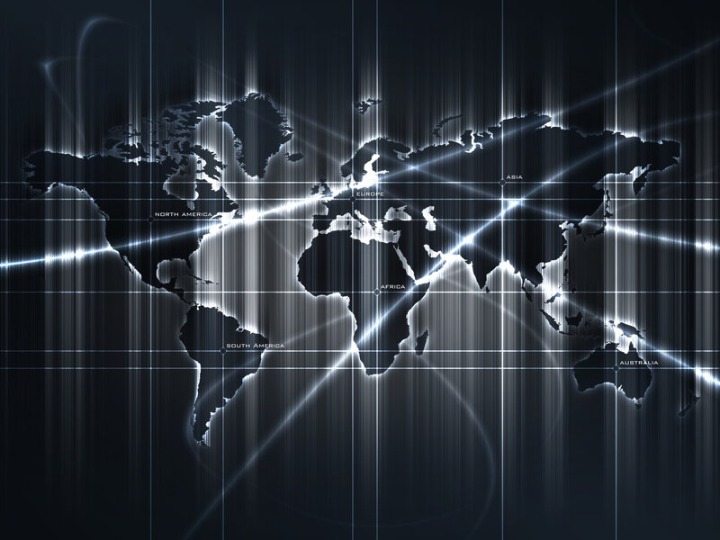 futuristic world map
