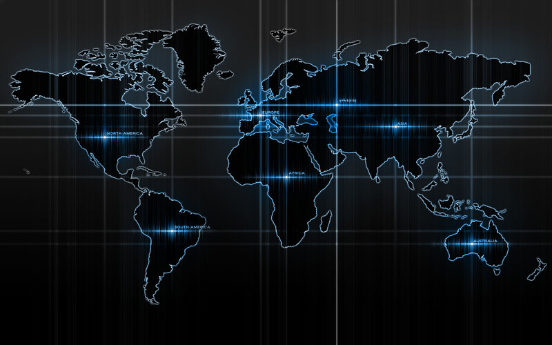 futuristic world map